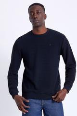 BRIXTON DECK RESERVE CREW NECK JUMPER - BLACK - ON SALE