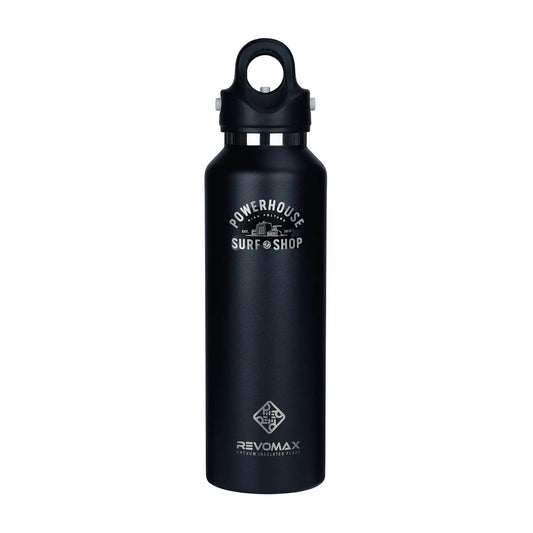 POWERHOUSE SURF REVOMAX 592ML INSULATED DRINK BOTTLE - BLACK