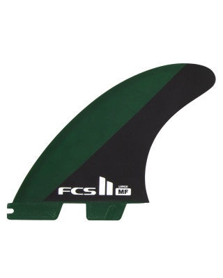 FCS II MF - MICK FANNING PC GLASS FIN SET - THRUSTER - OLIVE BLACK