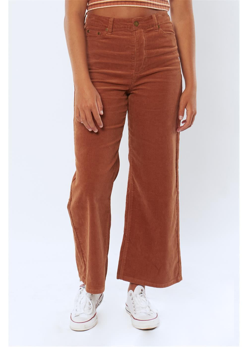 SISSTREVOLUTION POPPY WOVEN CORD PANTS - HENNA