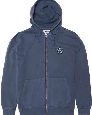 VISSLA SOLID SETS ZIP PULL OVER HOODIE FLEECE - DARK DENIM - SALE