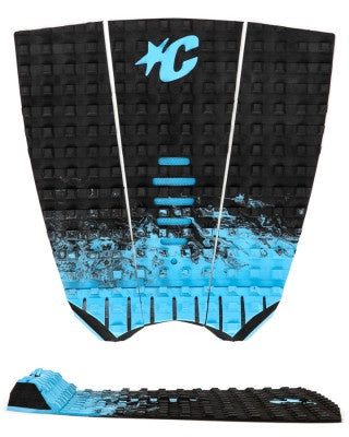 CREATURES MICK FANNING SIGNATURE TRACTION PAD - BLACK FADE CYAN