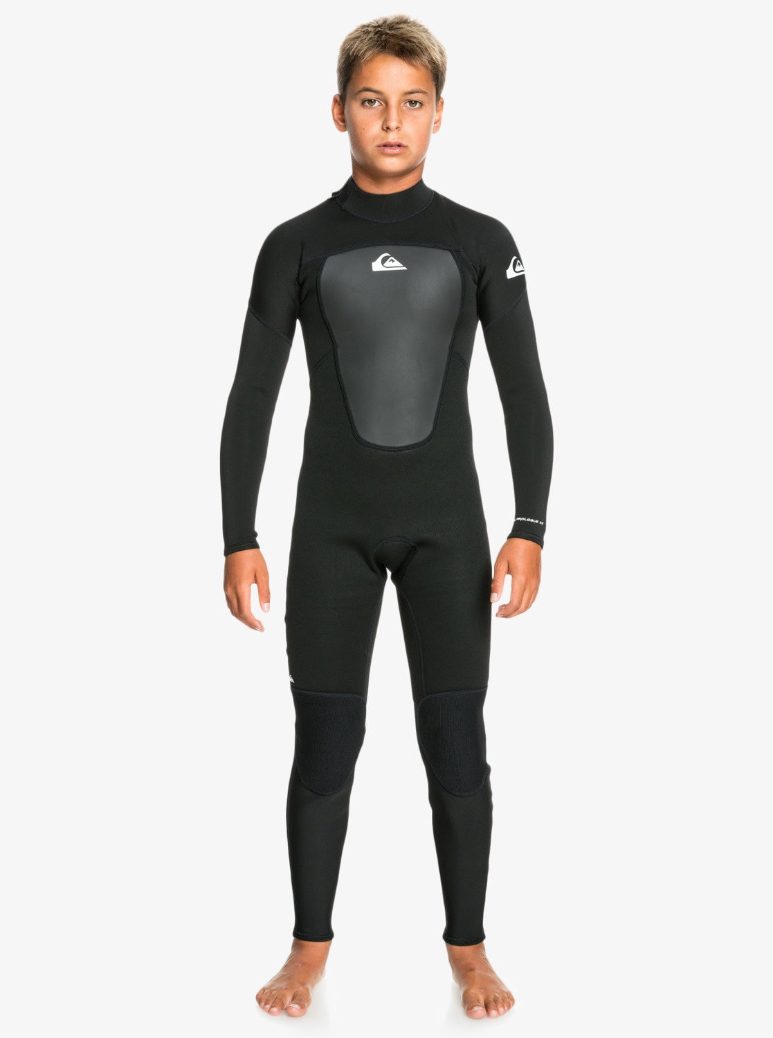 QUIKSILVER BOYS PROLOGUE 3/2 BACK ZIP WETSUIT STEAMER - BLACK