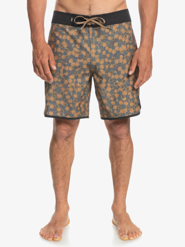 QUIKSILVER HEMPSTRETCH SCALLOP 18" BOARDSHORTS - CLEARANCE $50.00
