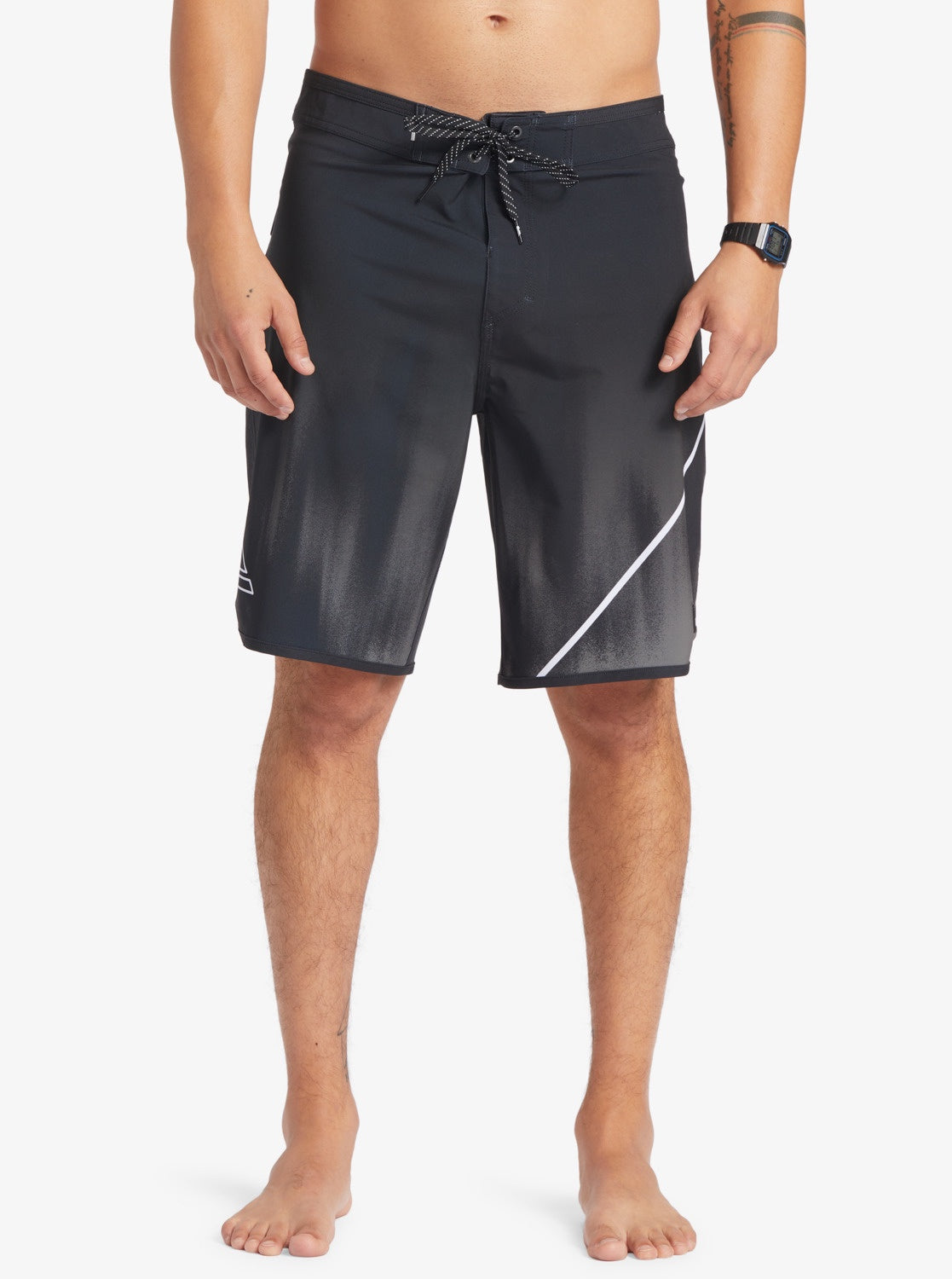 QUIKSILVER MENS SURFSILK NEW WAVE 20" BOARDSHORTS - BLACK