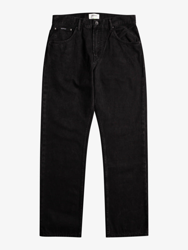 SALE CLEARANCE - QUIKSILVER WASHED BLACK ORGANIC BAGGY FIT JEANS