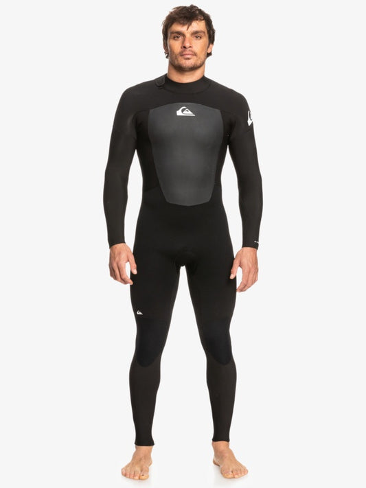 QUIKSILVER MENS PROLOGUE 3/2 BACK ZIP WETSUIT STEAMER - BLACK