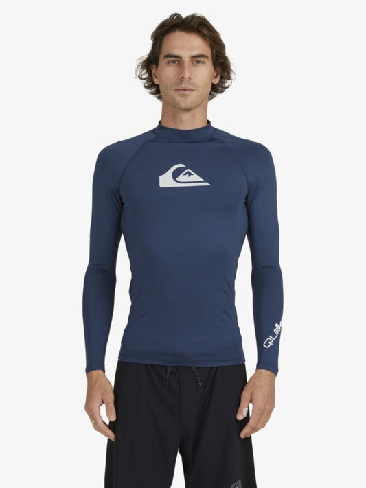 QUIKSILVER ALL TIME RASH TOP MENS - INSIGNIA BLUE