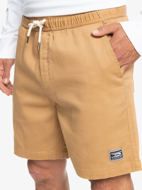 SALE - QUIKSILVER SATURN ELASTIC MENS SHORTS - TANNIN