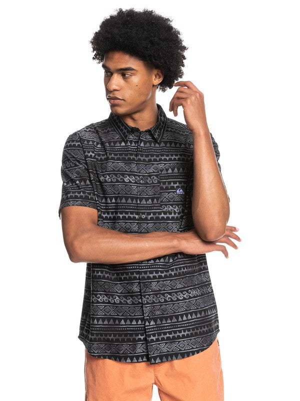 QUIKSILVER HERITAGE MENS SS SHIRT - IRON GATE - Clearance No Returns