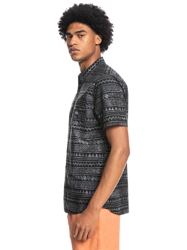 QUIKSILVER HERITAGE MENS SS SHIRT - IRON GATE - Clearance No Returns