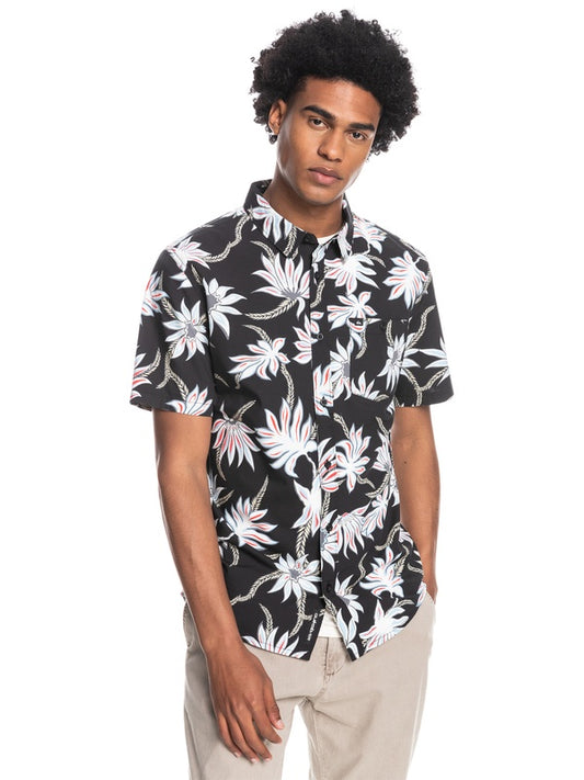 QUIKSILVER MYSTIC SESSIONS MENS FITTED SS SHIRT - BLACK