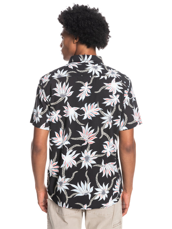 QUIKSILVER MYSTIC SESSIONS MENS FITTED SS SHIRT - BLACK