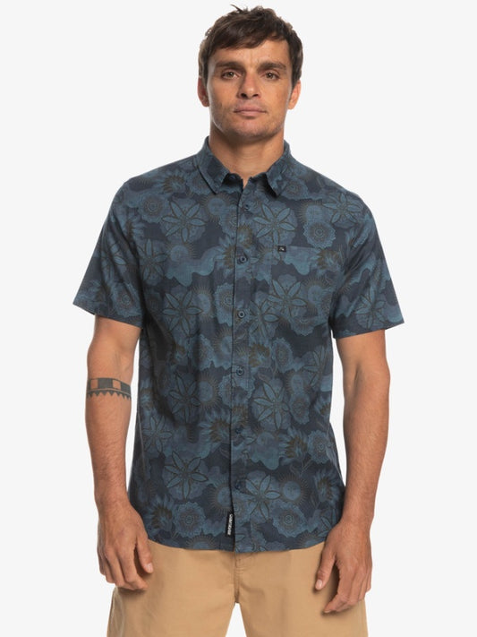 QUIKSILVER COSMIC DRIFTER MENS SS SHIRT - MAJOLICA BLUE