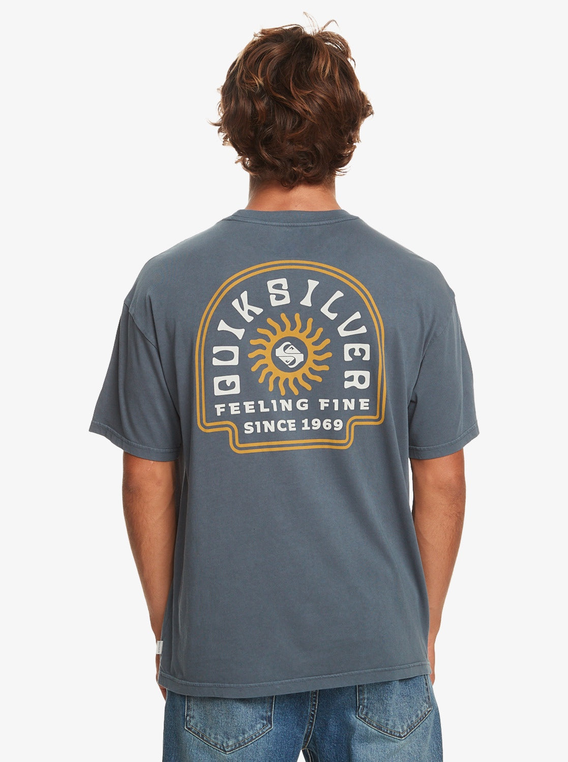 QUIKSILVER Q'S STATE OF MIND MENS TEE - DARK SLATE