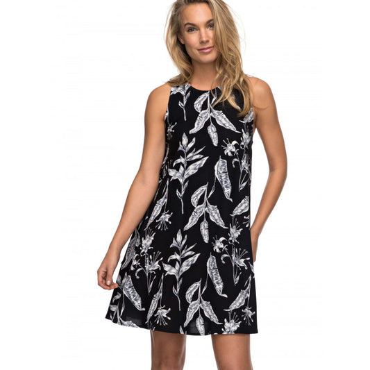 ROXY WOMENS TOMORROWS DRESS - BLACK/WHITE