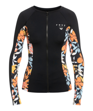 ROXY PT BEACH CLASSICS LS ZIP LYCRA  RASH SHIRT - ISLAND VIBES