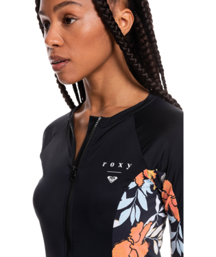 ROXY PT BEACH CLASSICS LS ZIP LYCRA  RASH SHIRT - ISLAND VIBES