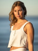 ROXY  TOGETHER SUNSET TANK TOP - SNOW WHITE - SALE ($59.99 TO 45.00)