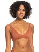 ROXY LOVE ELONGATED TRI BIKINI TOP - RUSTIC BROWN