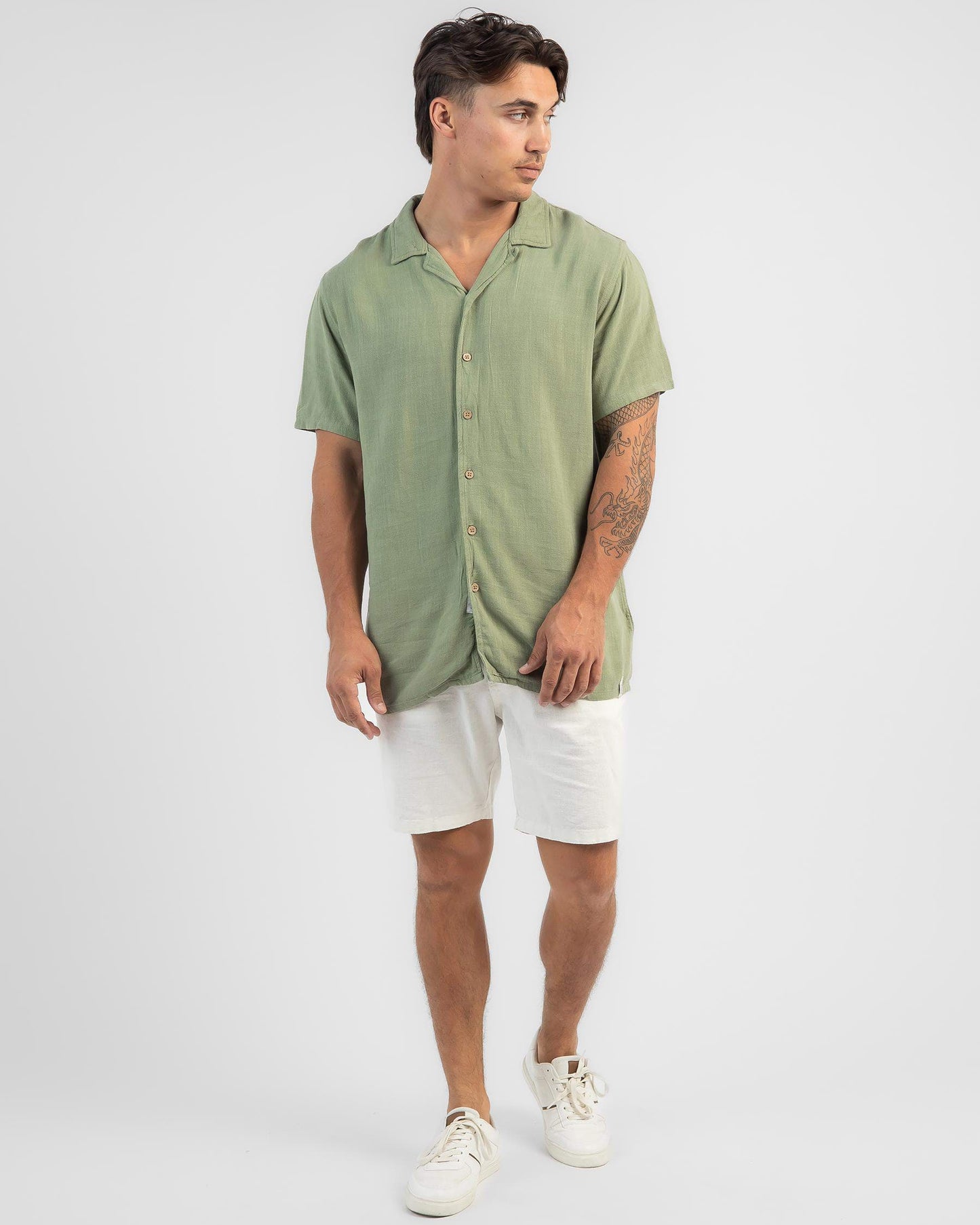 TCSS ERNIE MENS SHIRT - SEAGRASS