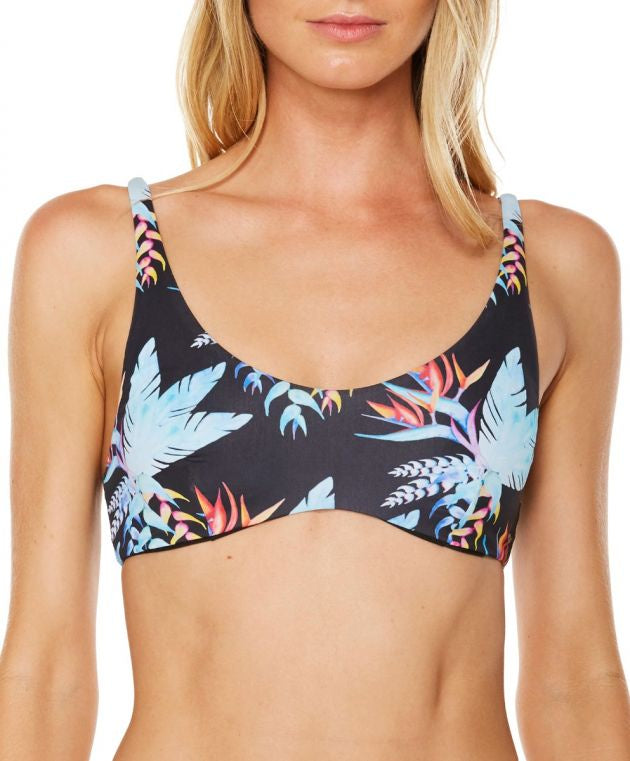 ONEILL BOWFIN BIKINI TOP - BLACK TROPICAL