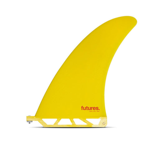 FUTURES GERRY LOPEZ 8.5 FIBREGLASS SINGLE FIN - YELLOW