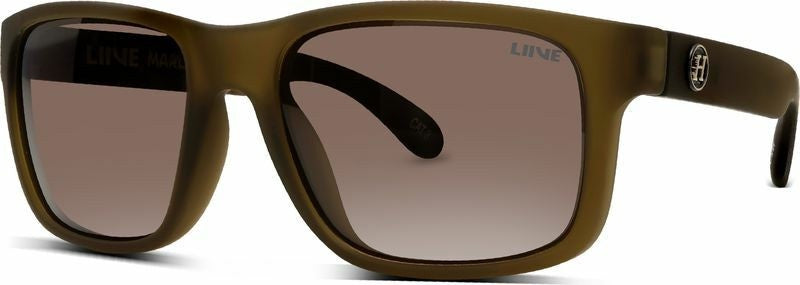 LIIVE MARLIN SUNGLASSES - STRIPED BEER / BROWN POLAR