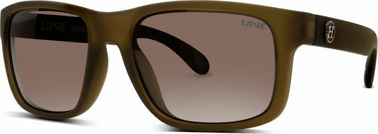 LIIVE MARLIN SUNGLASSES - STRIPED BEER / BROWN POLAR