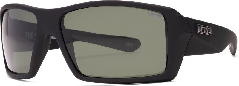 LIIVE THE EDGE SUNGLASSES - MATT BLACK POLARISED