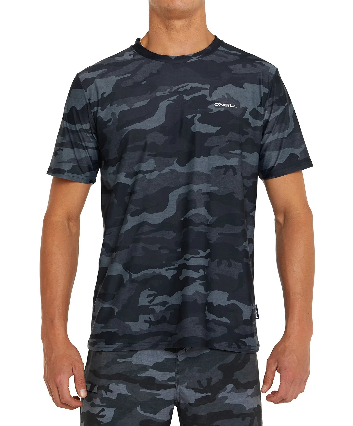 ONEILL STRIKE MISSION SS UV RASH TEE - BLACK CAMO