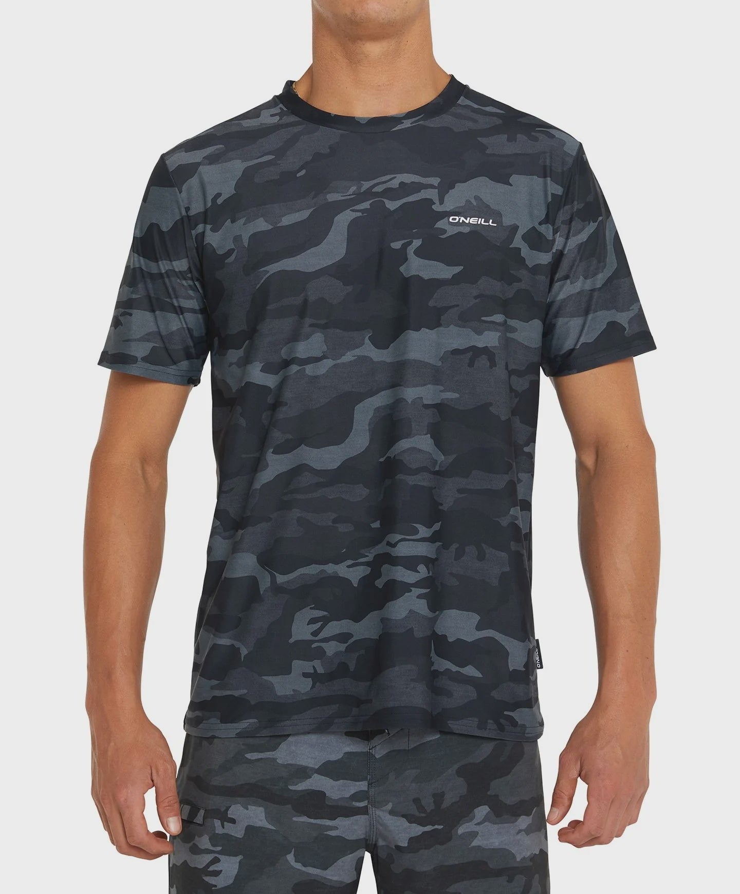 ONEILL STRIKE MISSION SS UV RASH TEE - BLACK CAMO