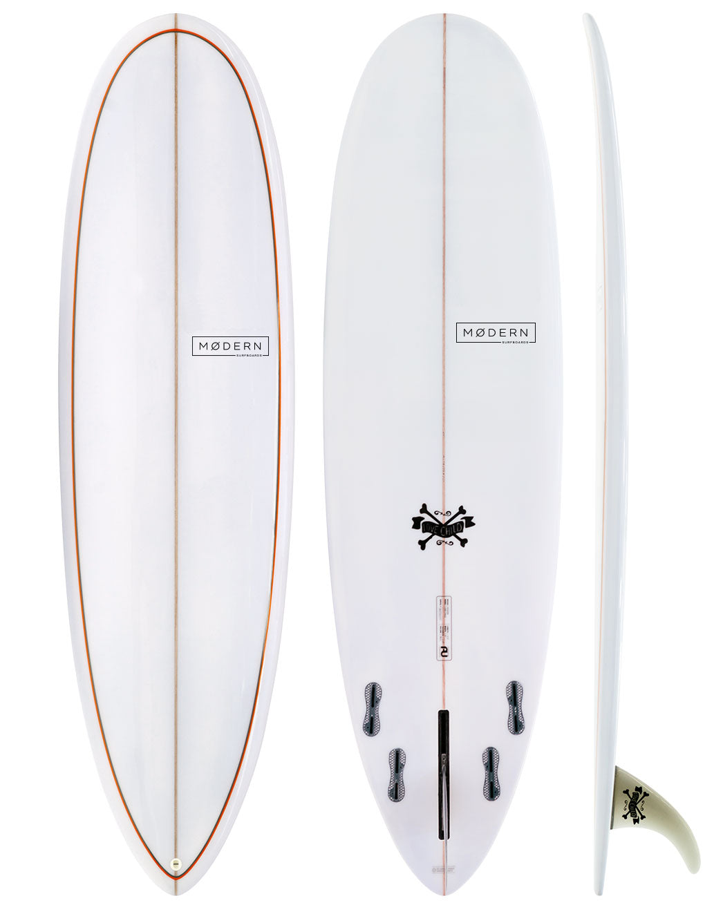 MODERN LOVE CHILD SURFBOARD PIN TAIL HYBRID - PU