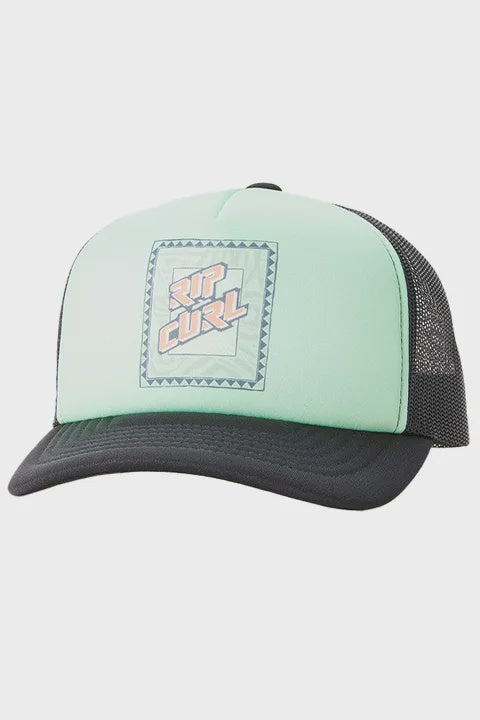 RIP CURL BOYS WEEKEND TRUCKER HAT - PATINA GREEN