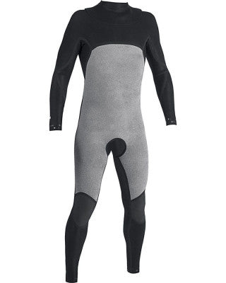 VISSLA 7 SEAS 3/2 MENS BACK ZIP STEAMER - BLACK