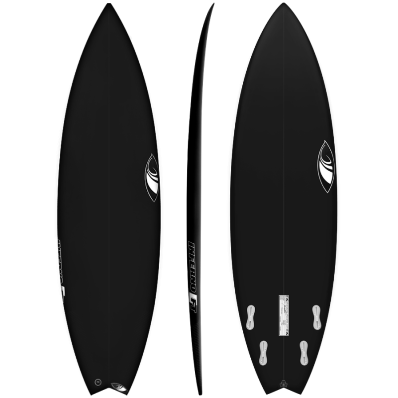 SHARPEYE INFERNO FT QUAD SHORTBOARD - BLACK