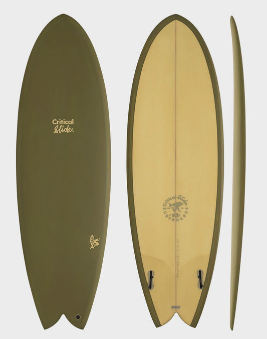 TCSS THE ANGLER TWIN FIN SURFBOARD - PU