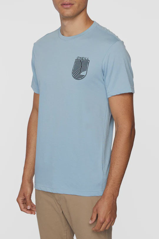 ONEILL TRVLR COSSA SNAP HYPERDRY TEE - LIGHT BLUE