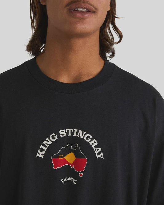 BILLABONG MENS KS AUSTRALIA  T-SHIRT - BLACK
