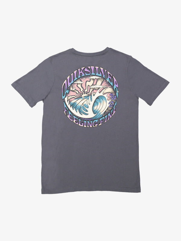 QUIKSILVER OCEAN BED BOYS TEE - IRON JET
