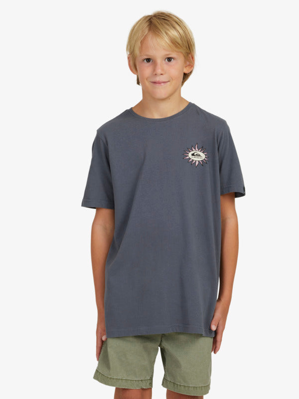 QUIKSILVER OCEAN BED BOYS TEE - IRON JET