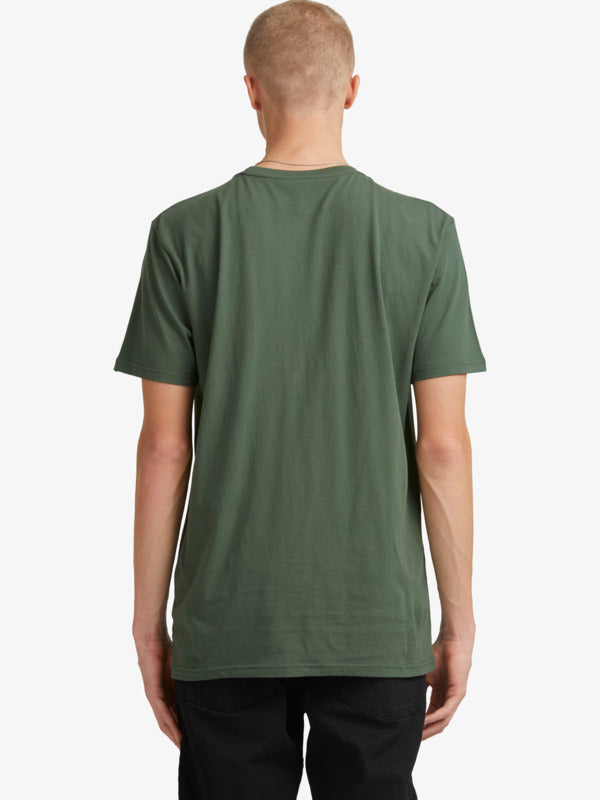 QUIKSILVER QUIK SCRIPT SS MENS TEE - THYME