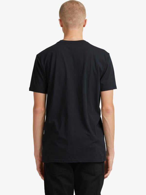 QUIKSILVER QUIK SCRIPT SS MENS TEE - BLACK