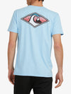 QUIKSILVER INSIDE-OUT SS MENS TEE - AIRY BLUE