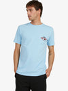 QUIKSILVER INSIDE-OUT SS MENS TEE - AIRY BLUE