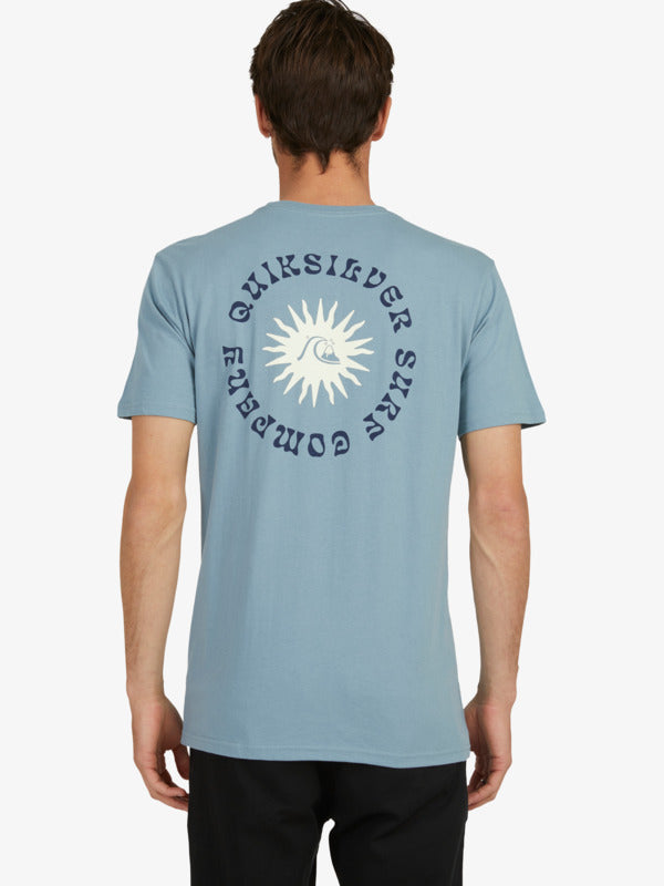 QUIKSILVER OUTER ZONE SS MENS TEE - CITADEL BLUE