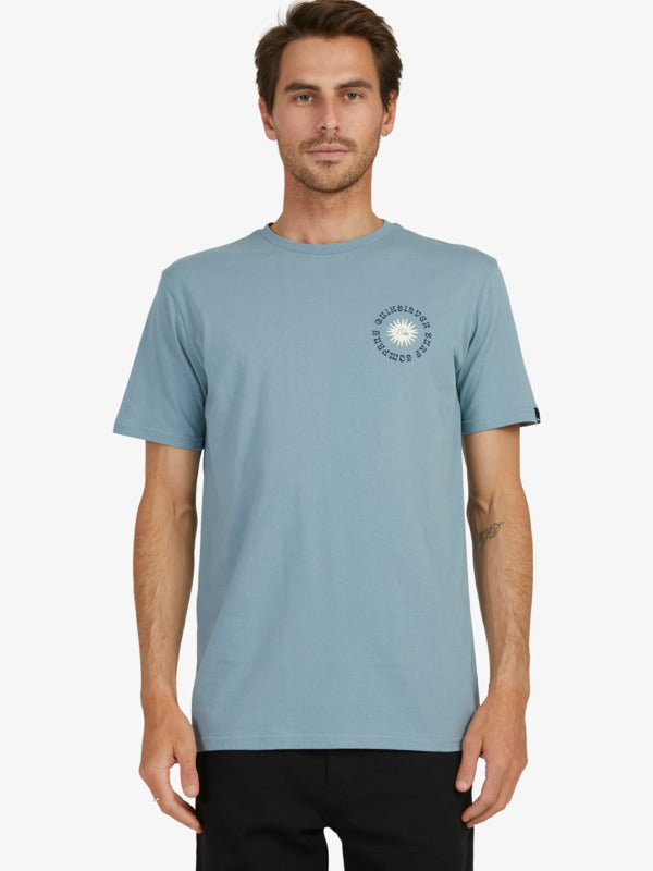QUIKSILVER OUTER ZONE SS MENS TEE - CITADEL BLUE