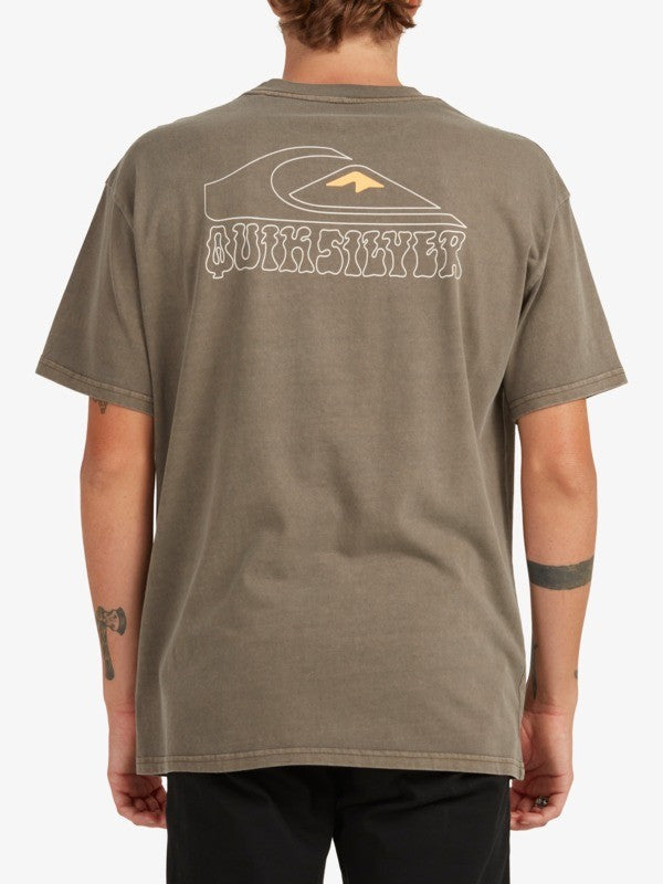 QUIKSILVER SOUTH-WEST UNPLUGGED SS MENS TEE - FALLEN ROCK