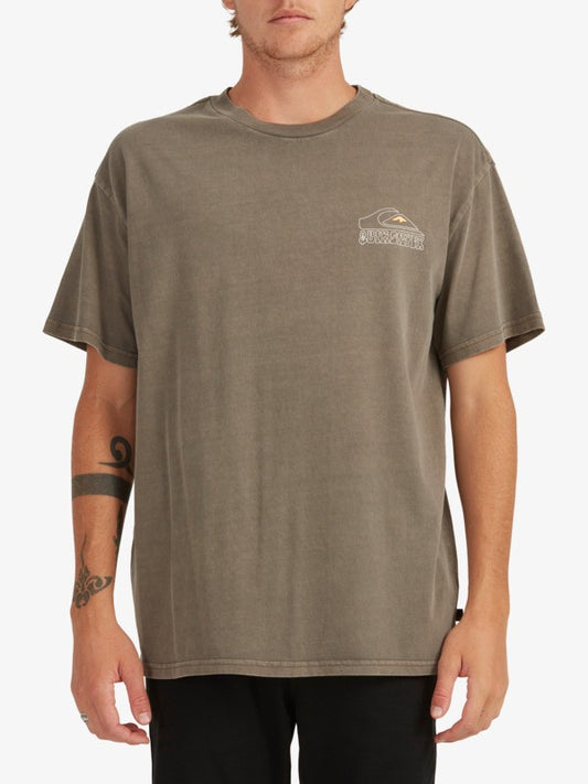QUIKSILVER SOUTH-WEST UNPLUGGED SS MENS TEE - FALLEN ROCK