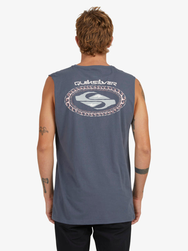 QUIKSILVER SECOND SKIN MUSCLE SHIRT - IRON GATE